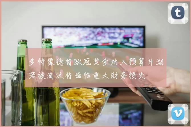 多特蒙德将欧冠奖金纳入预算计划若被淘汰将面临重大财务损失